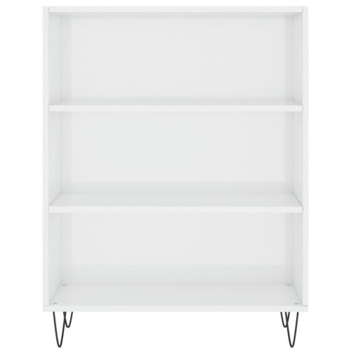 Skab 69,5x32,5x90 cm konstrueret træ hvid højglans