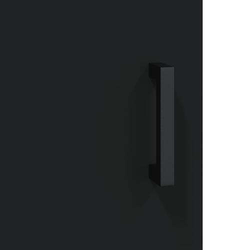 Skrivebord 140x50x75 cm konstrueret træ sort