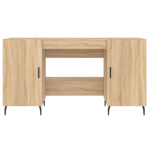 Skrivebord 140x50x75 cm konstrueret træ sonoma-eg