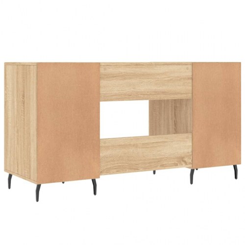 Skrivebord 140x50x75 cm konstrueret træ sonoma-eg