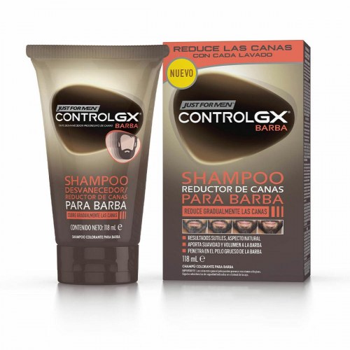 Just For Men Control GX skægfarvegel - reducerer gråt hår, 118 ml