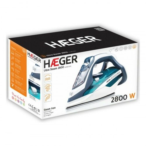 Haeger dampstrygejern SI-280.014A 2800 W - rustfri stålsål, 360 ml