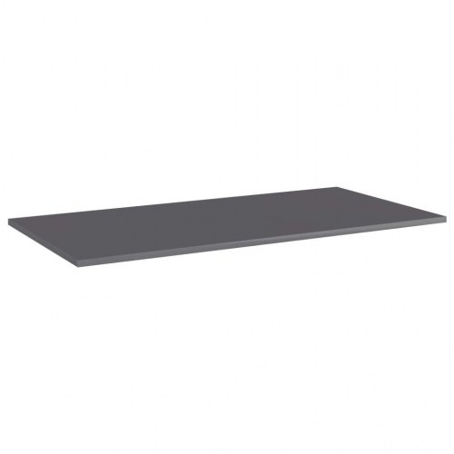 Boghylder 4 stk. 80x20x1,5 cm konstrueret træ grå højglans