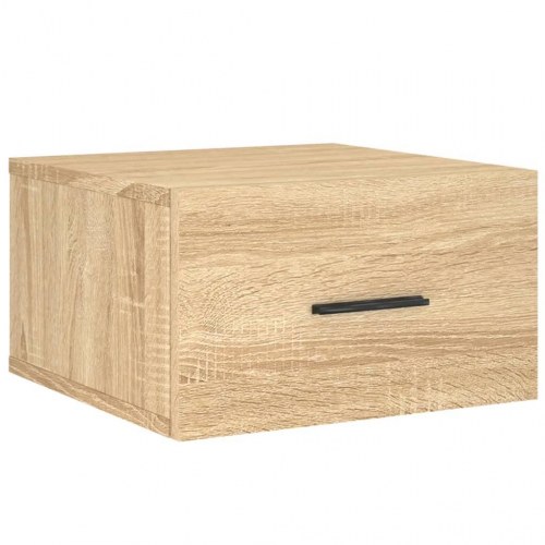 Væghængt sengebord 35 x 35 x 20 cm - sonoma-eg