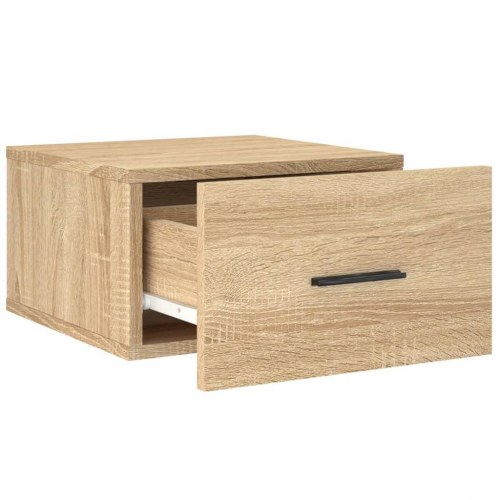 Væghængt sengebord 35 x 35 x 20 cm - sonoma-eg