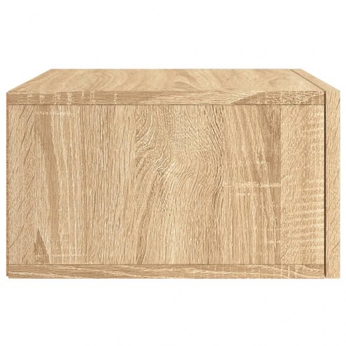 Væghængt sengebord 35 x 35 x 20 cm - sonoma-eg