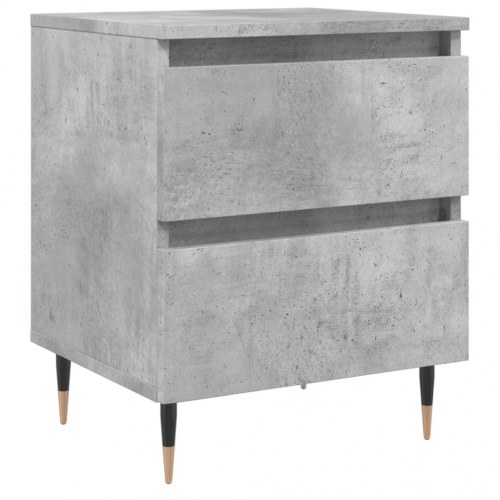 Sengebord med 2 skuffer 40 x 35 x 50 cm - betongrå