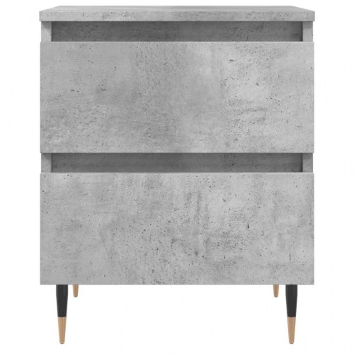 Sengebord med 2 skuffer 40 x 35 x 50 cm - betongrå