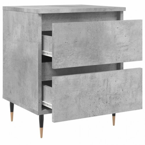 Sengebord med 2 skuffer 40 x 35 x 50 cm - betongrå