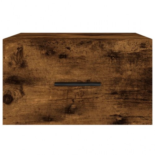 Væghængt sengebord 35 x 35 x 20 cm - røget egetræsfarve