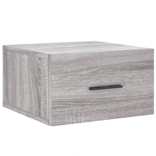 Væghængt sengebord 35 x 35 x 20 cm - grå sonoma-eg