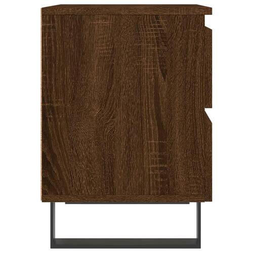 Sengebord 40x35x50 cm konstrueret træ brun egetræsfarve
