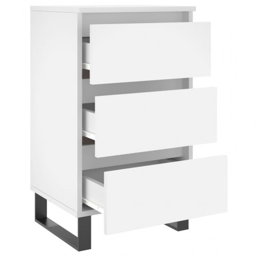 Sengeborde 2 stk. 40x35x69 cm konstrueret træ hvid