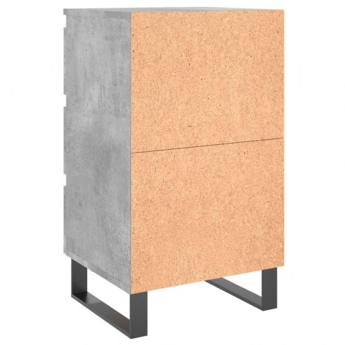 Sengeborde 2 stk. med 3 skuffer - 40×35×69 cm, betongrå