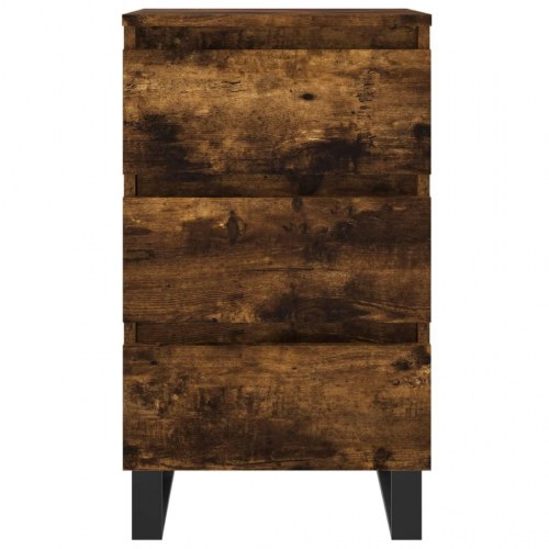 Sengeborde 2 stk. - 40×35×69 cm i konstrueret træ, røget egetræ
