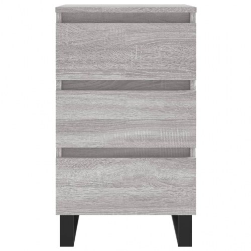 Sengeborde 2 stk. - 40×35×69 cm i grå sonoma-eg, konstrueret træ