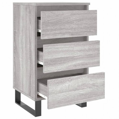 Sengeborde 2 stk. - 40×35×69 cm i grå sonoma-eg, konstrueret træ