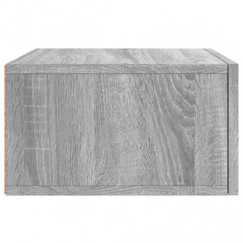 Væghængte sengeborde 2 stk. 35x35x20 cm grå sonoma-eg