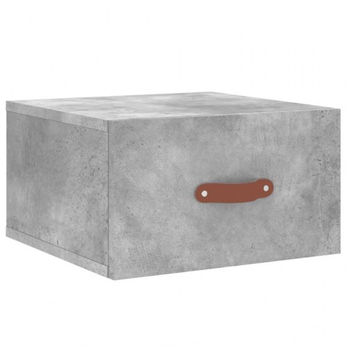 Væghængte sengeborde 2 stk. 35x35x20 cm betongrå