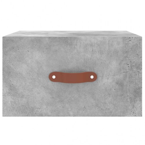 Væghængte sengeborde 2 stk. 35x35x20 cm betongrå