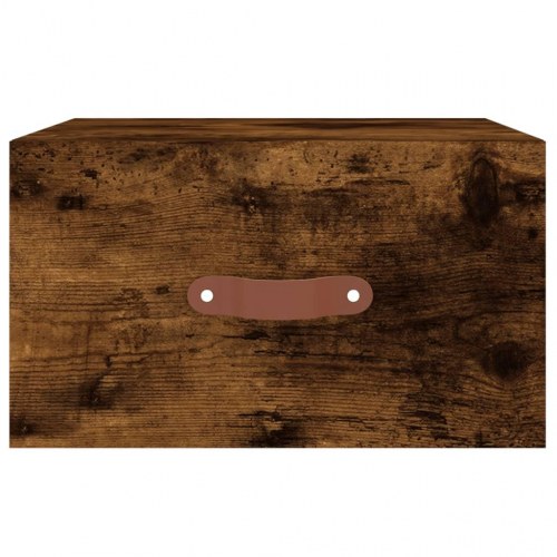 Væghængte sengeborde 2 stk. 35 x 35 x 20 cm - røget egetræsfarve