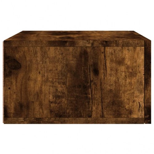 Væghængte sengeborde 2 stk. 35 x 35 x 20 cm - røget egetræsfarve