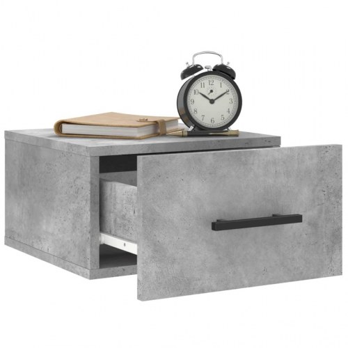Væghængte sengeborde 2 stk. - 35×35×20 cm, betongrå