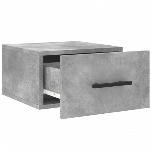 Væghængte sengeborde 2 stk. - 35×35×20 cm, betongrå