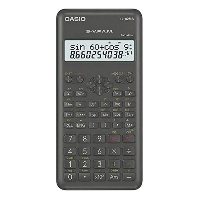 Videnskabelig Cal Casio FX-82 MS2 Sort Mørkegrå Plastik