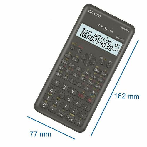 Videnskabelig Cal Casio FX-82 MS2 Sort Mørkegrå Plastik