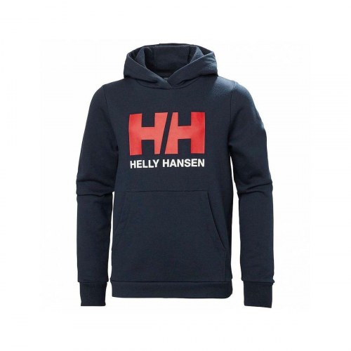 Hættetrøje til Børn HH LOGO HOODIE 2.0 Helly Hansen 41677 597 Marineblå - 14 år