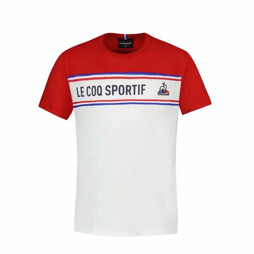 Kortærmet T-shirt til Børn Le coq sportif N°2 Tricolore Hvid 6 år