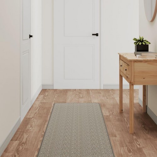 Tæppeløber i sisallook 50 x 200 cm - platina
