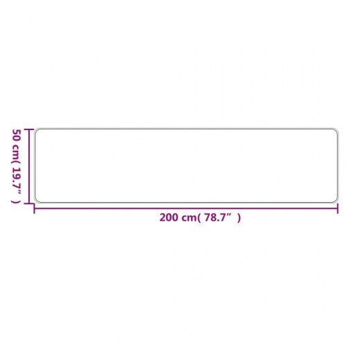 Tæppeløber i sisallook 50 x 200 cm - platina