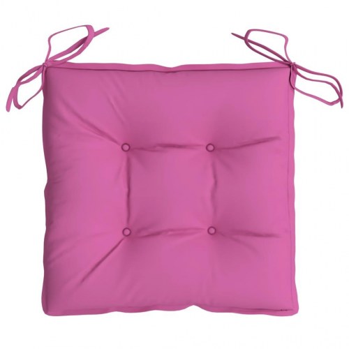 Stolehynder 6 stk. - 40 × 40 × 7 cm - lyserød stof
