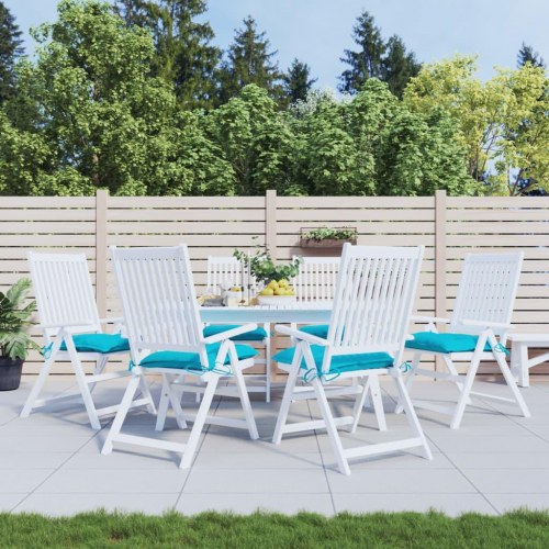 Stolehynder 6 stk. - 40 × 40 × 7 cm - turkis stof