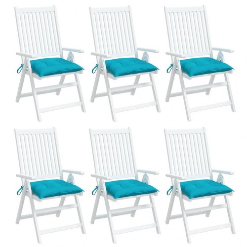 Stolehynder 6 stk. - 40 × 40 × 7 cm - turkis stof