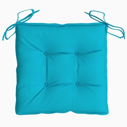 Stolehynder 6 stk. - 40 × 40 × 7 cm - turkis stof