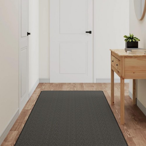Tæppeløber i sisallook 80 x 300 cm - antracitgrå