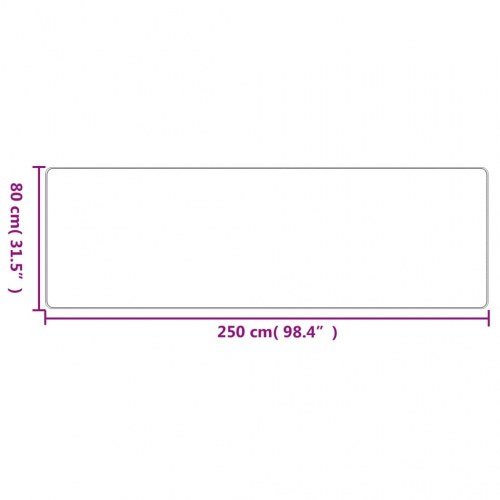 Tæppeløber i sisallook 80 x 250 cm - sandfarvet