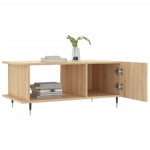 Sofabord 90x50x40 cm konstrueret træ sonoma-eg