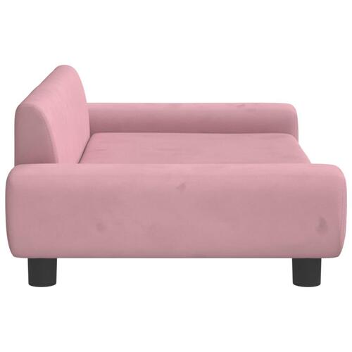 Sofa til børn 100x54x33 cm velour lyserød