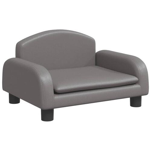Sofa til børn 50x40x30 cm kunstlæder grå