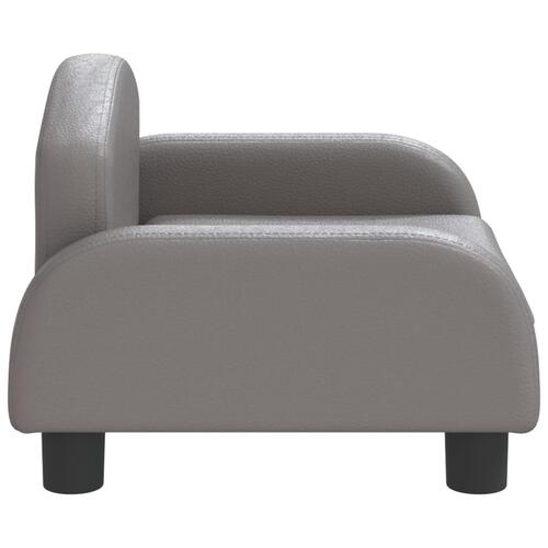 Sofa til børn 50x40x30 cm kunstlæder grå