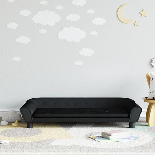 Sofa til børn 100x50x26 cm velour sort