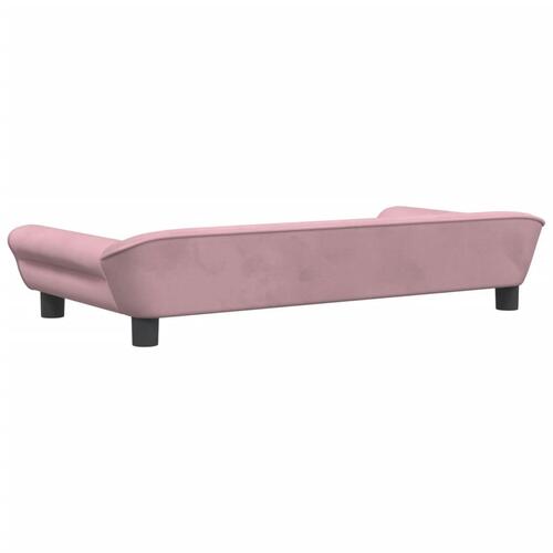 Sofa til børn 100x50x26 cm velour lyserød