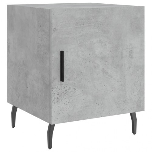 Sengebord 40x40x50 cm konstrueret træ betongrå