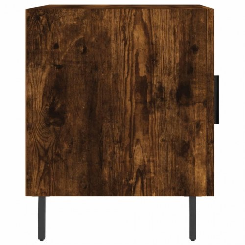 Sengebord 40×40×50 cm i konstrueret træ - røget egetræsfarve