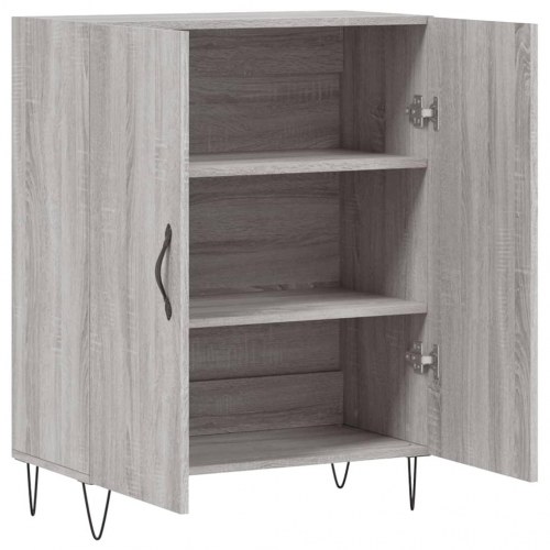 Skænk 69,5x34x90 cm konstrueret træ grå sonoma-eg