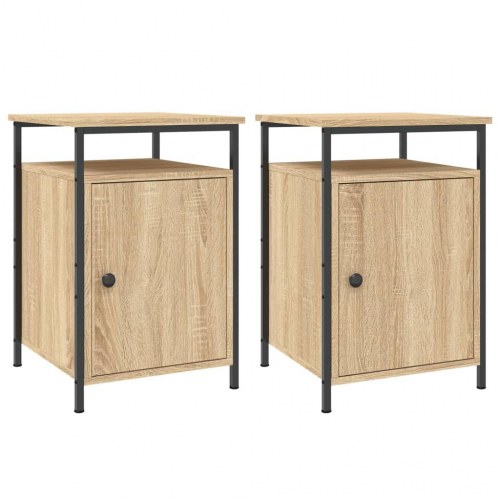 Sengeborde 2 stk. 40 x 42 x 60 cm - sonoma-eg